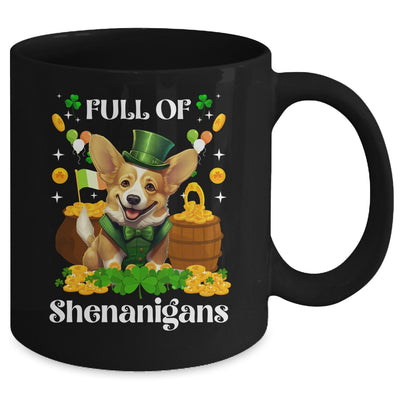 Full Of Shenanigans Corgi St Patrick's Day Dog Mug | teecentury