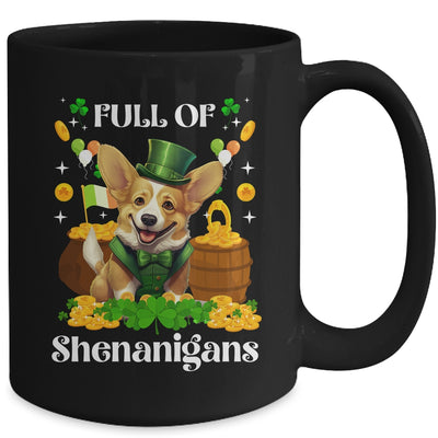 Full Of Shenanigans Corgi St Patrick's Day Dog Mug | teecentury