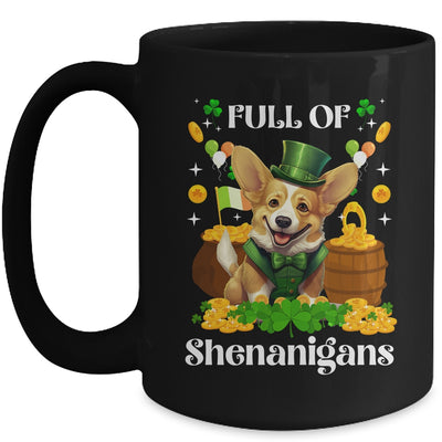 Full Of Shenanigans Corgi St Patrick's Day Dog Mug | teecentury