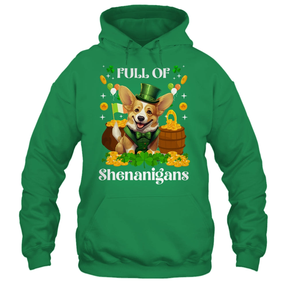 Full Of Shenanigans Corgi St Patrick's Day Dog Shirt & Tank Top | teecentury