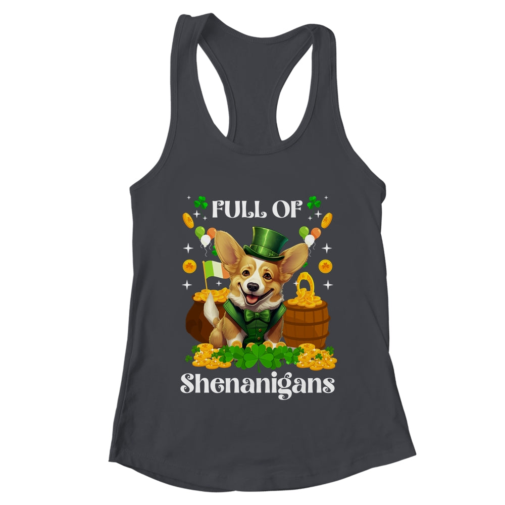Full Of Shenanigans Corgi St Patrick's Day Dog Shirt & Tank Top | teecentury