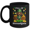 Full Of Shenanigans Dachshund St Patrick's Day Dog Mug | teecentury