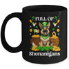 Full Of Shenanigans German Shepherd St Patrick's Day Dog Mug | teecentury