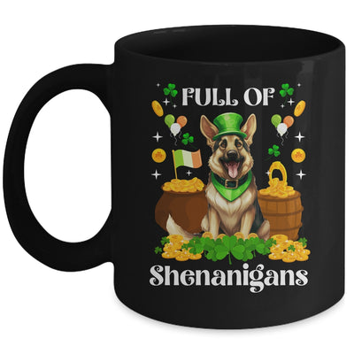Full Of Shenanigans German Shepherd St Patrick's Day Dog Mug | teecentury
