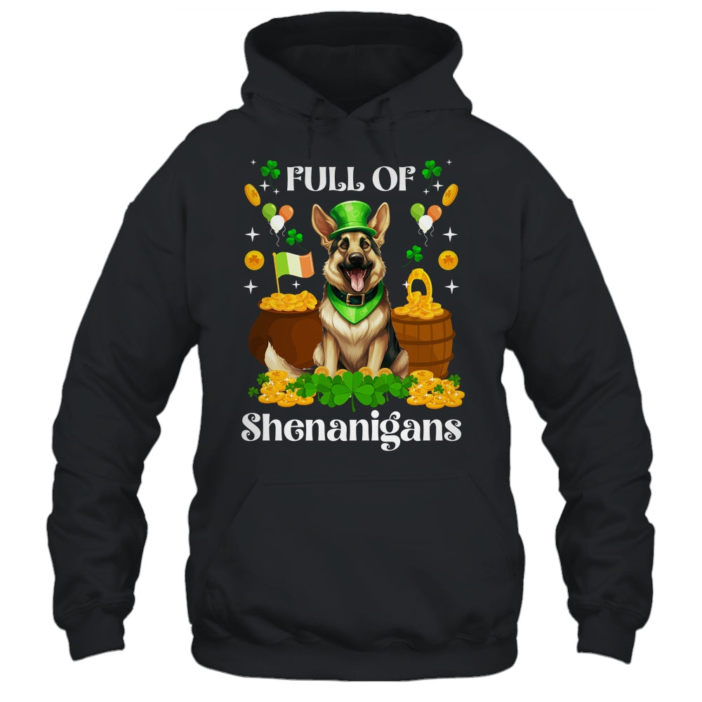 Full Of Shenanigans German Shepherd St Patrick's Day Dog Shirt & Tank Top | teecentury