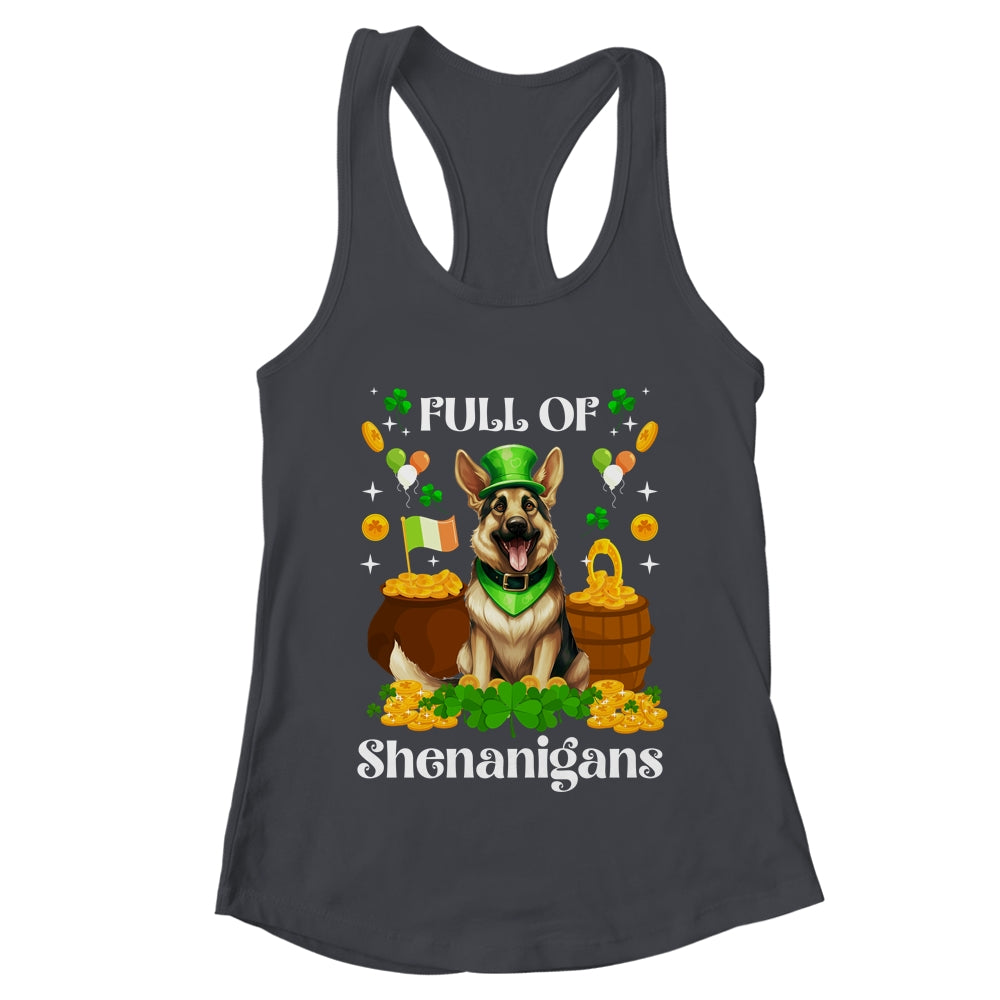 Full Of Shenanigans German Shepherd St Patrick's Day Dog Shirt & Tank Top | teecentury