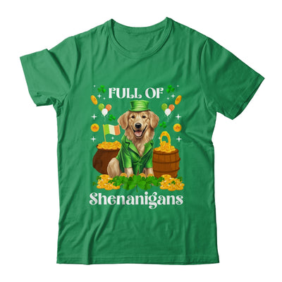 Full Of Shenanigans Golden Retriever St Patrick's Day Dog Shirt & Tank Top | teecentury