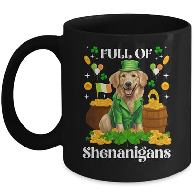 Full Of Shenanigans Golden Retriever St Patrick's Day Dog Mug | teecentury