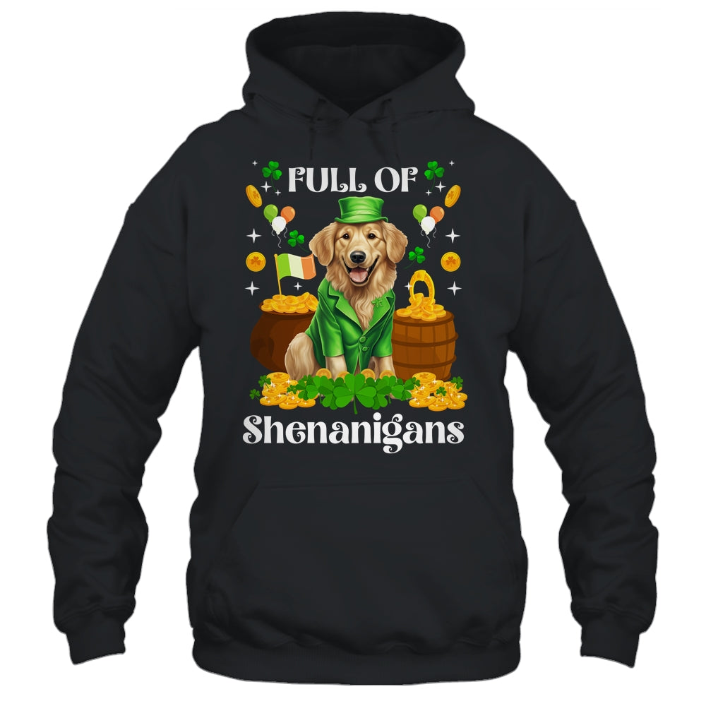 Full Of Shenanigans Golden Retriever St Patrick's Day Dog Shirt & Tank Top | teecentury