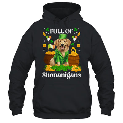 Full Of Shenanigans Golden Retriever St Patrick's Day Dog Shirt & Tank Top | teecentury