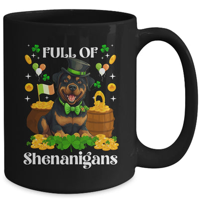 Full Of Shenanigans Rottweiler St Patrick's Day Dog Mug | teecentury