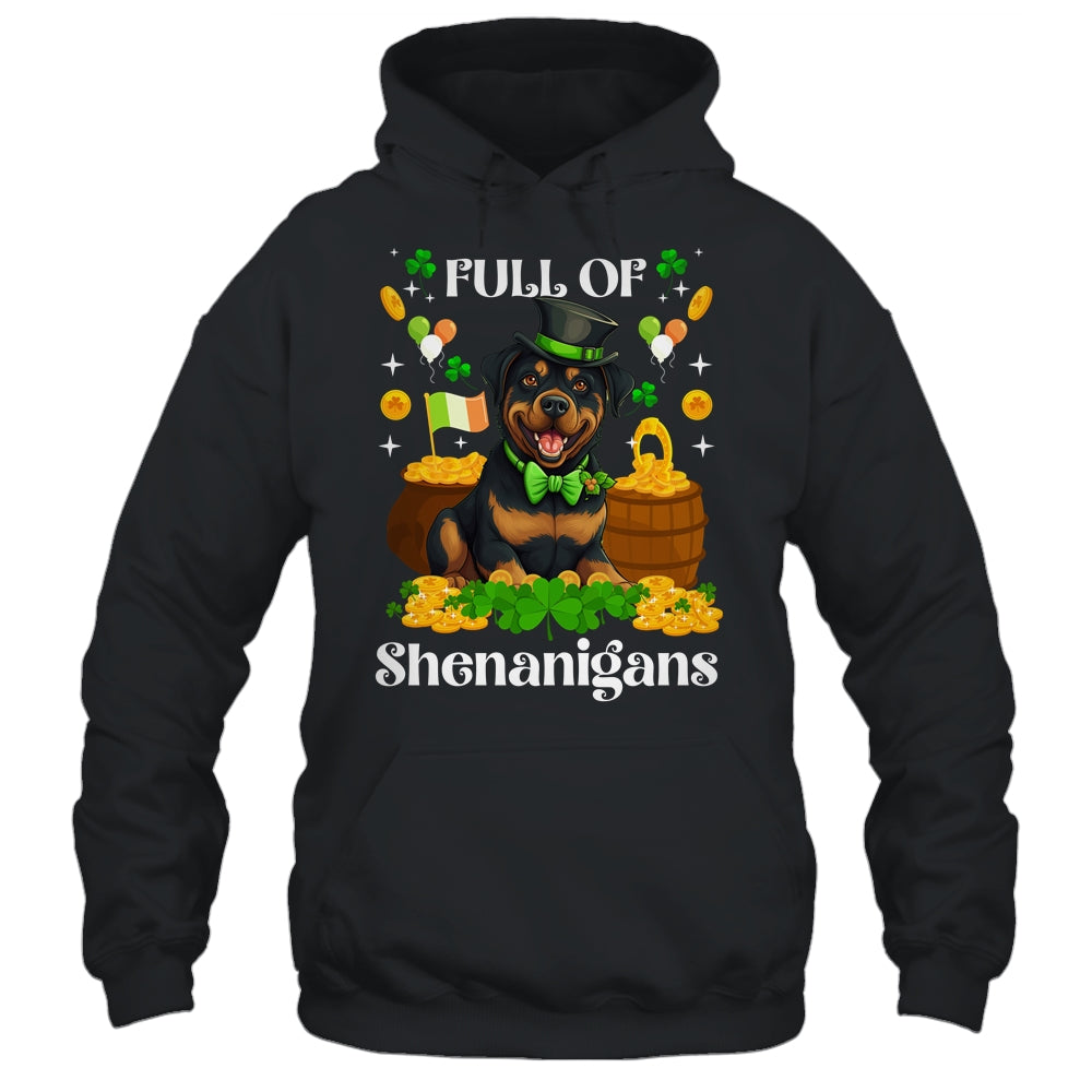 Full Of Shenanigans Rottweiler St Patrick's Day Dog Shirt & Tank Top | teecentury