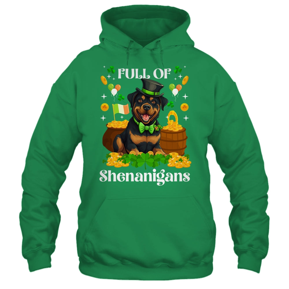 Full Of Shenanigans Rottweiler St Patrick's Day Dog Shirt & Tank Top | teecentury