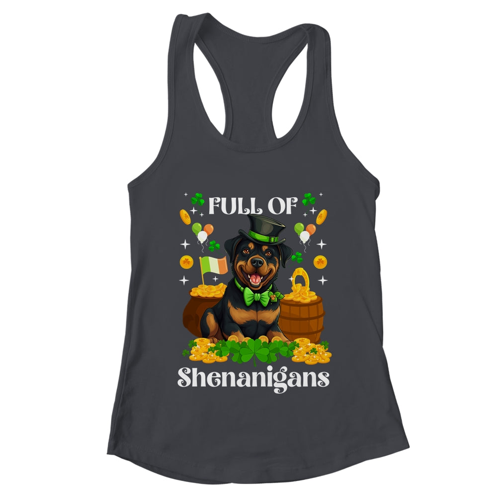 Full Of Shenanigans Rottweiler St Patrick's Day Dog Shirt & Tank Top | teecentury