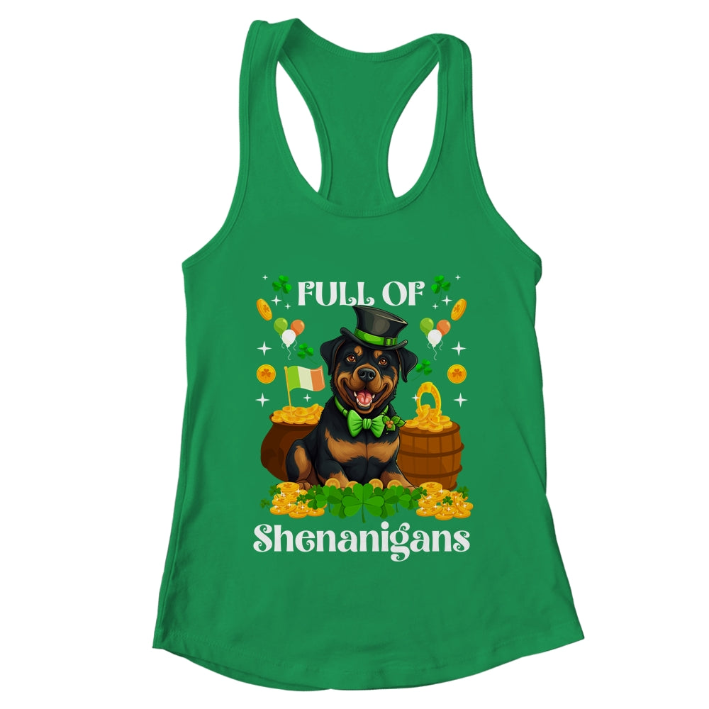 Full Of Shenanigans Rottweiler St Patrick's Day Dog Shirt & Tank Top | teecentury
