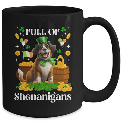Full Of Shenanigans Saint Bernard St Patrick's Day Dog Mug | teecentury