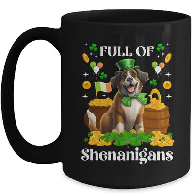 Full Of Shenanigans Saint Bernard St Patrick's Day Dog Mug | teecentury