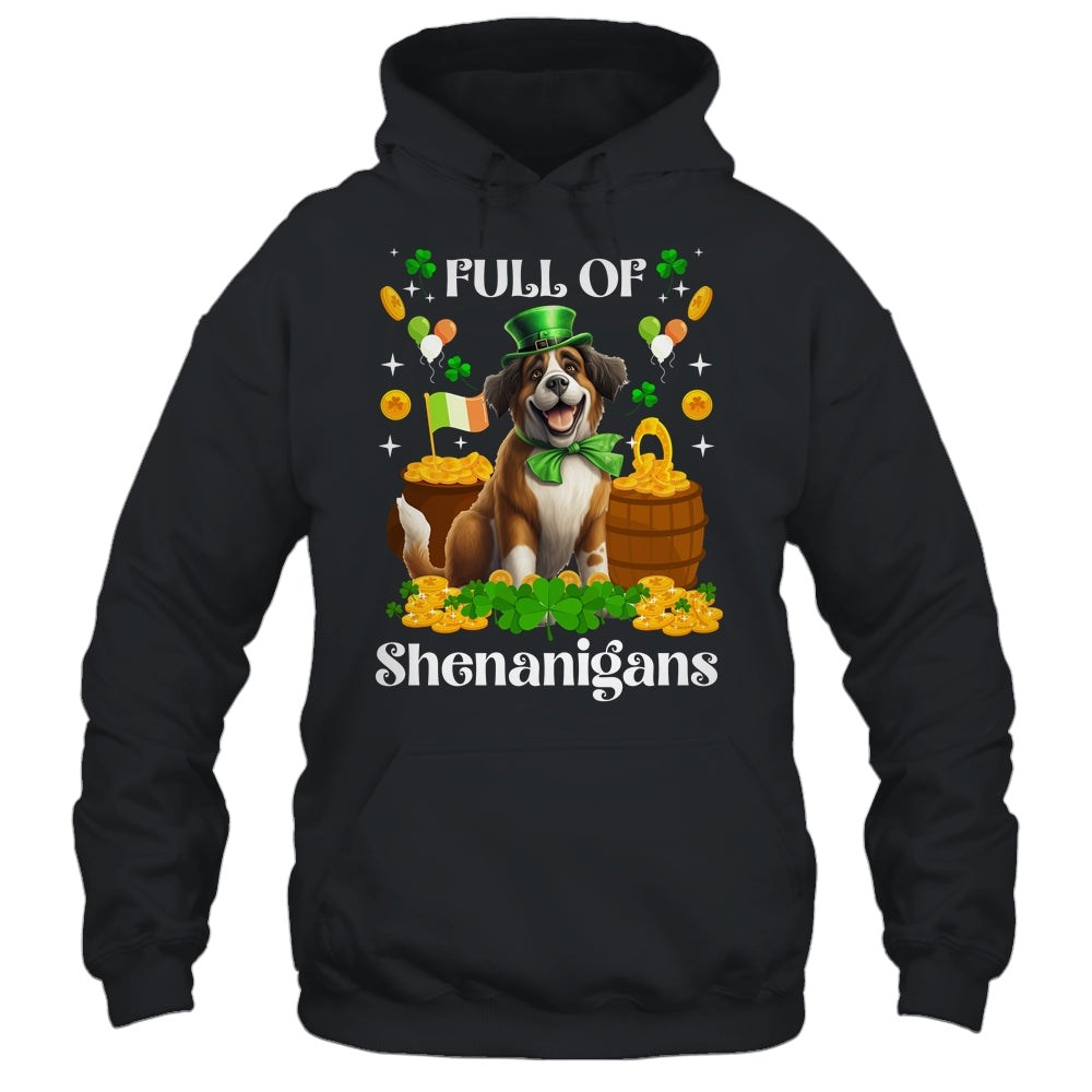 Full Of Shenanigans Saint Bernard St Patrick's Day Dog Shirt & Tank Top | teecentury