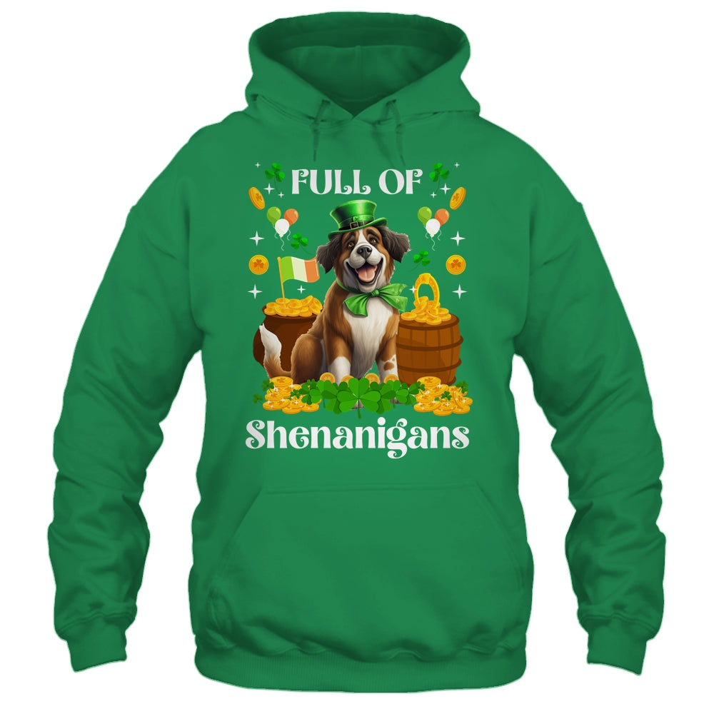 Full Of Shenanigans Saint Bernard St Patrick's Day Dog Shirt & Tank Top | teecentury