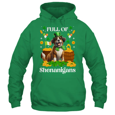 Full Of Shenanigans Saint Bernard St Patrick's Day Dog Shirt & Tank Top | teecentury