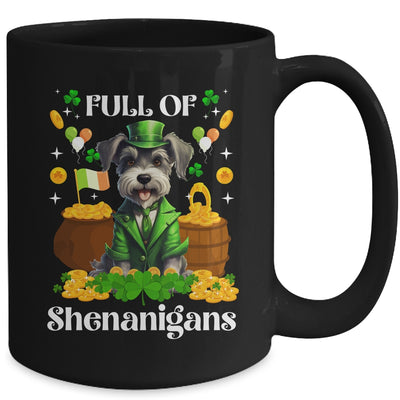 Full Of Shenanigans Schnauzer St Patrick's Day Dog Mug | teecentury