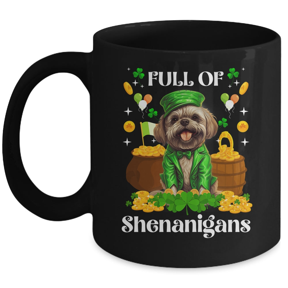 Full Of Shenanigans Shih Tzu St Patrick's Day Dog Mug | teecentury