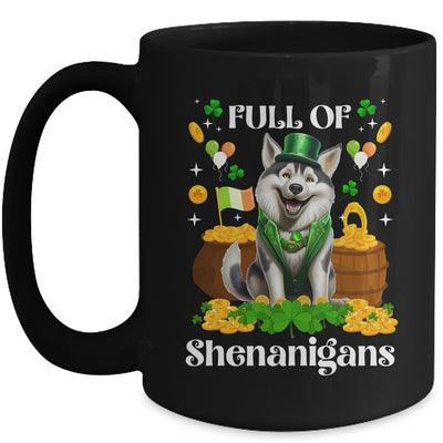 Full Of Shenanigans Siberian Husky St Patrick's Day Dog Mug | teecentury