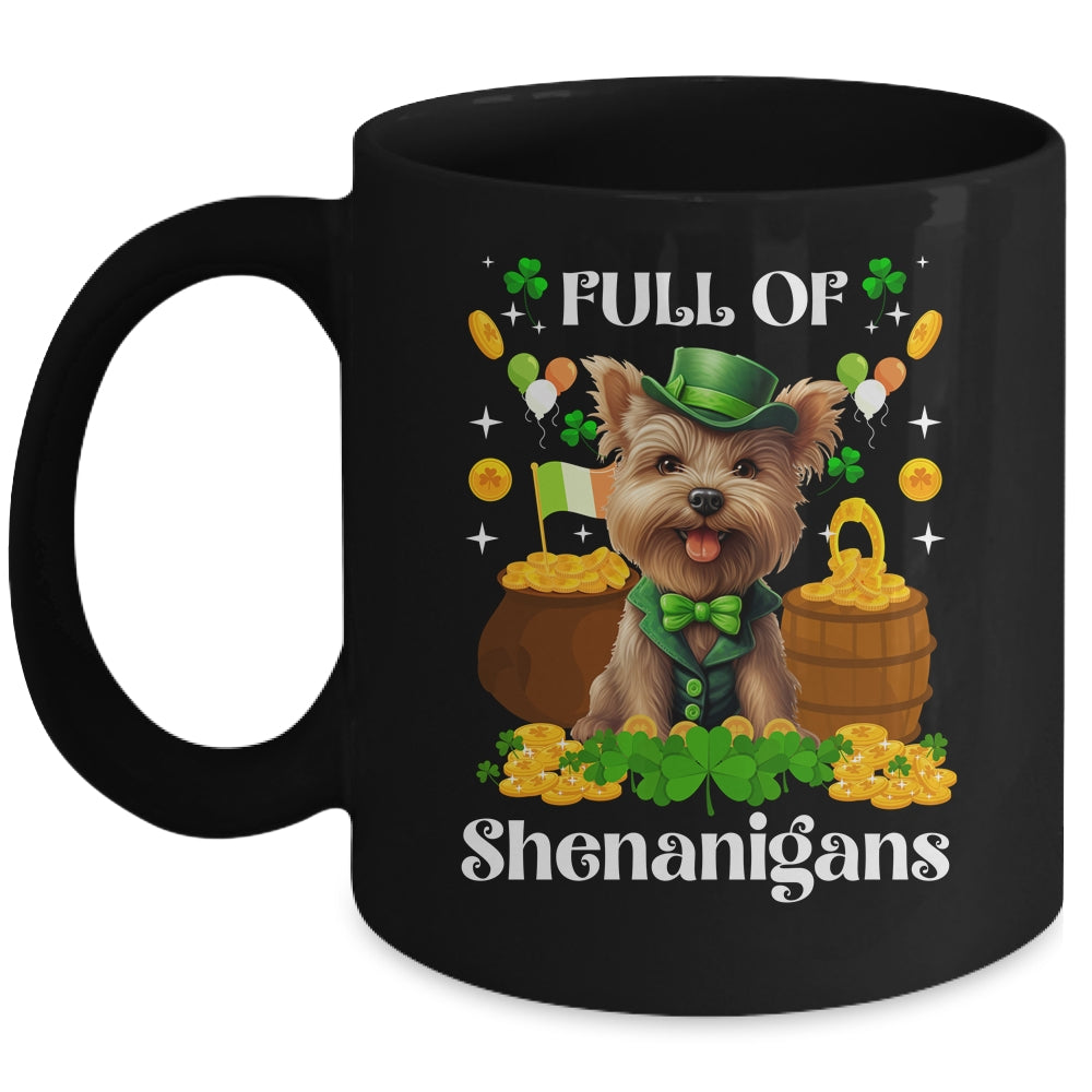 Full Of Shenanigans Yorkie St Patrick's Day Dog Mug | teecentury