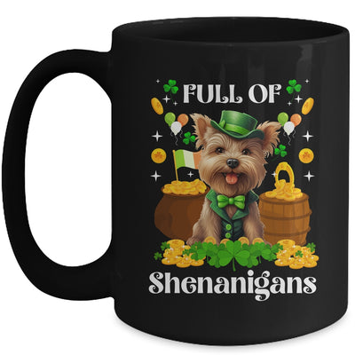 Full Of Shenanigans Yorkie St Patrick's Day Dog Mug | teecentury