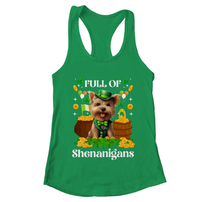 Full Of Shenanigans Yorkie St Patrick's Day Dog Shirt & Tank Top | teecentury