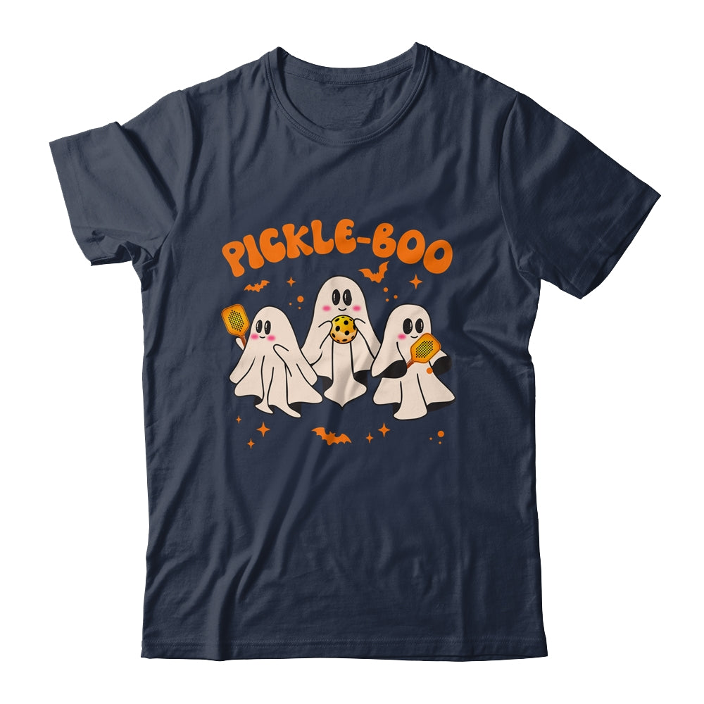 Fun Pickle-boo Ghost Playing Pickleball Halloween Paddleball Shirt & Hoodie | teecentury