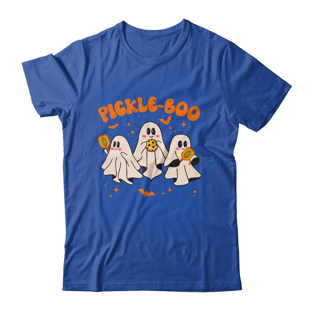 Fun Pickle-boo Ghost Playing Pickleball Halloween Paddleball Shirt & Hoodie | teecentury