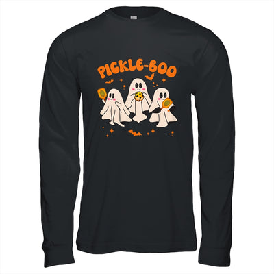 Fun Pickle-boo Ghost Playing Pickleball Halloween Paddleball Shirt & Hoodie | teecentury