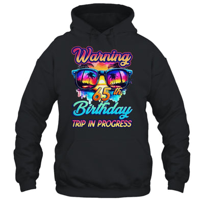Funny 65 Years Old Warning 65th Birthday Trip In Progress Shirt & Tank Top | teecentury
