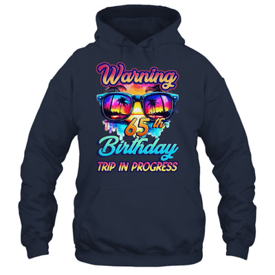 Funny 65 Years Old Warning 65th Birthday Trip In Progress Shirt & Tank Top | teecentury