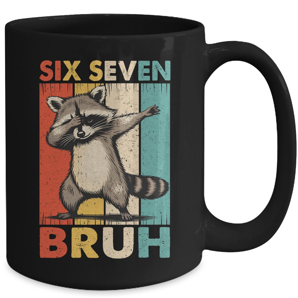 Funny 67 Meme Boys Kids 6 7 Dabbing Six Seven Bruh Raccoon Mug | teecentury