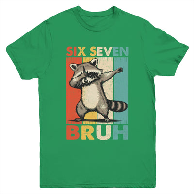 Funny 67 Meme Boys Kids 6 7 Dabbing Six Seven Bruh Raccoon Youth Shirt | teecentury