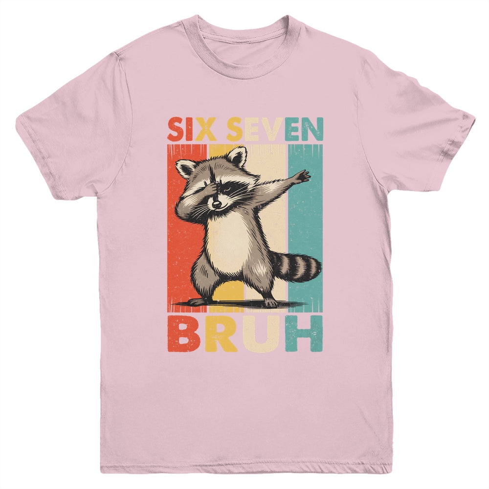 Funny 67 Meme Boys Kids 6 7 Dabbing Six Seven Bruh Raccoon Youth Shirt | teecentury