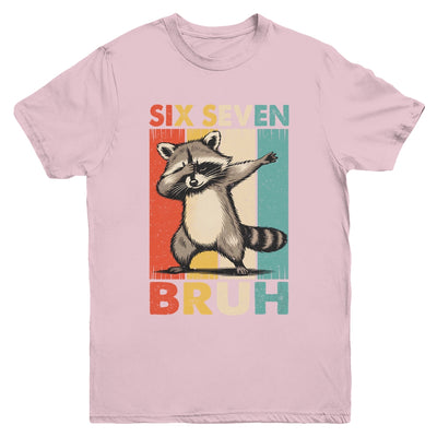 Funny 67 Meme Boys Kids 6 7 Dabbing Six Seven Bruh Raccoon Youth Shirt | teecentury