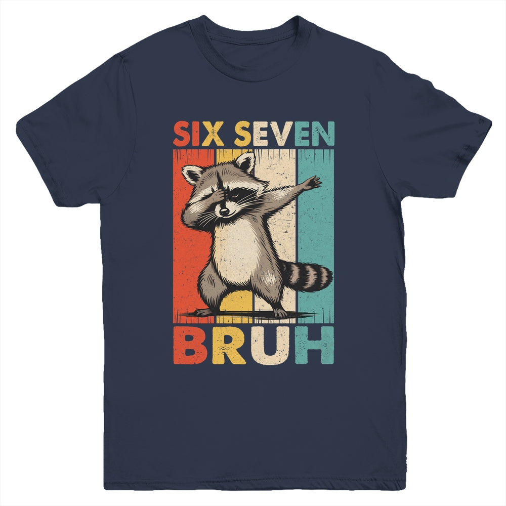 Funny 67 Meme Boys Kids 6 7 Dabbing Six Seven Bruh Raccoon Youth Shirt | teecentury