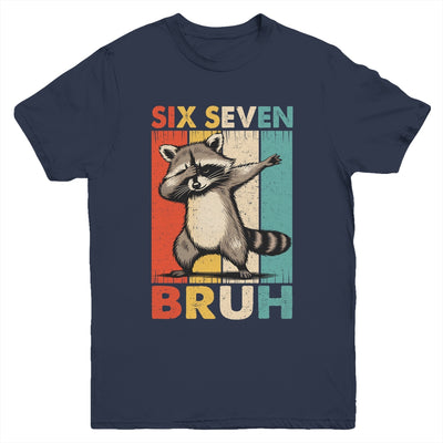 Funny 67 Meme Boys Kids 6 7 Dabbing Six Seven Bruh Raccoon Youth Shirt | teecentury