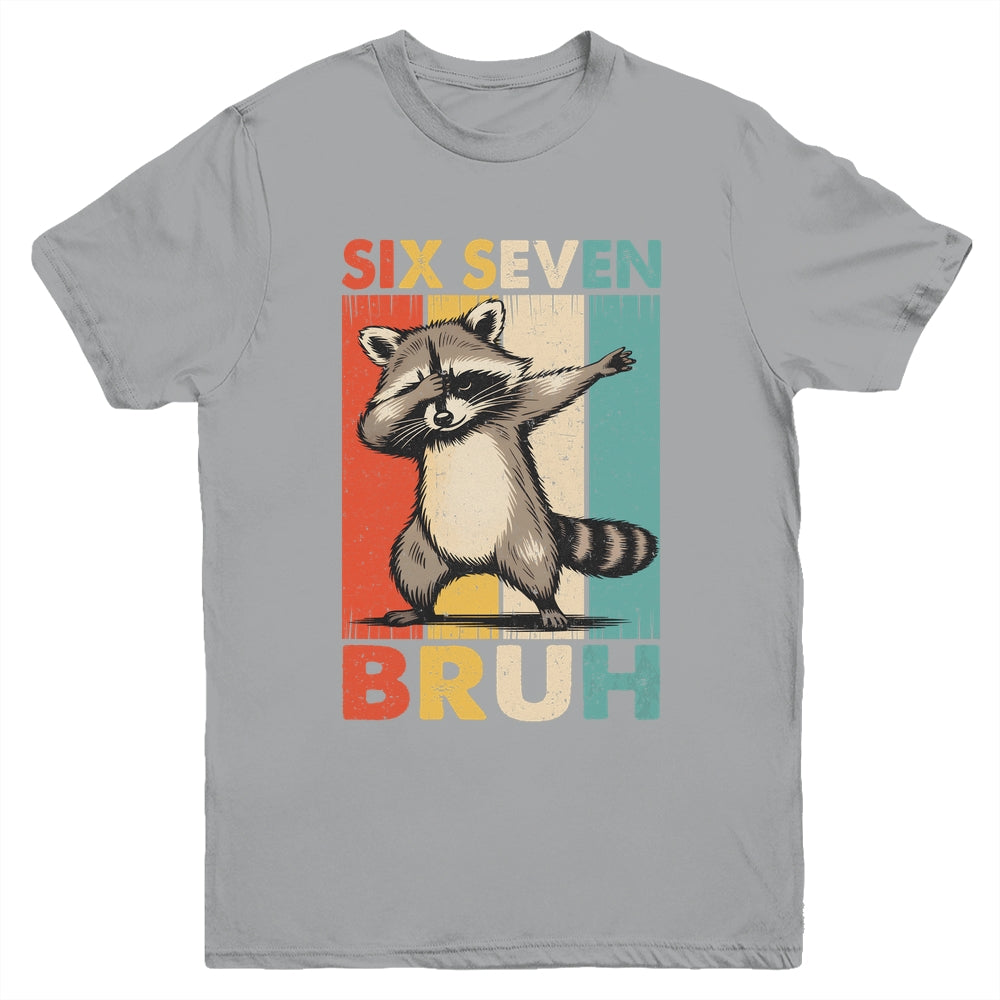 Funny 67 Meme Boys Kids 6 7 Dabbing Six Seven Bruh Raccoon Youth Shirt | teecentury
