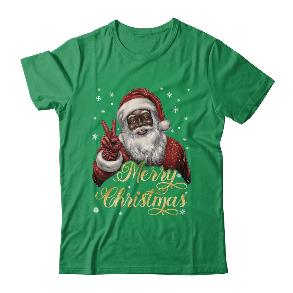 Funny African American Santa Christmas Family Matching Men Shirt & Sweatshirt | teecentury