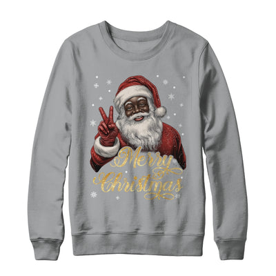 Funny African American Santa Christmas Family Matching Men Shirt & Sweatshirt | teecentury