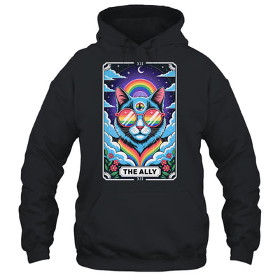 Funny Ally Cat Tarot Card Pride Sunglasses Gay Pride LGBTQ Shirt & Tank Top | teecentury