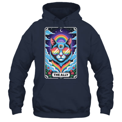 Funny Ally Cat Tarot Card Pride Sunglasses Gay Pride LGBTQ Shirt & Tank Top | teecentury