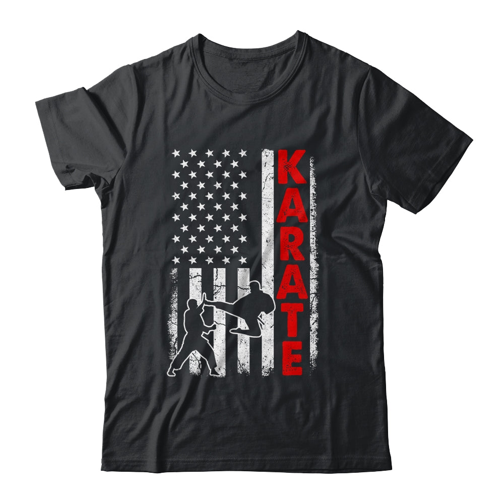 Funny American Flag Karate Art For Men Women Karate Lover Shirt & Hoodie | teecentury