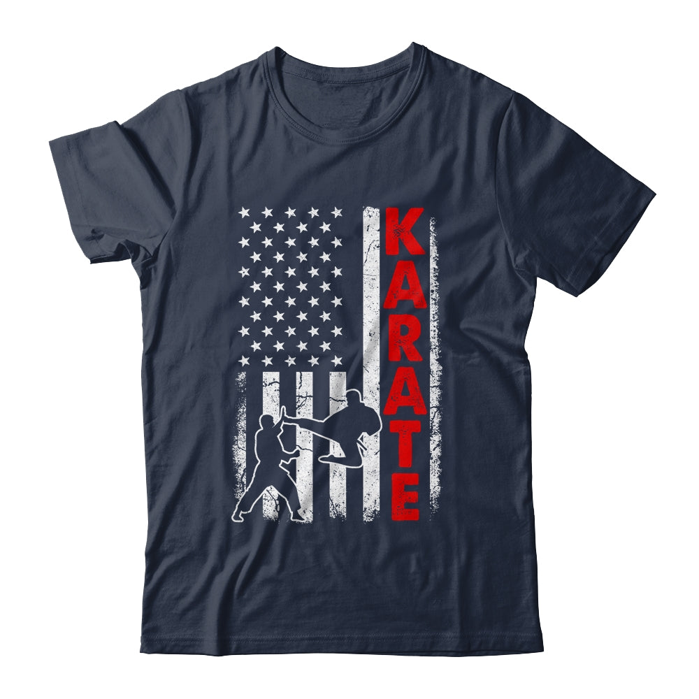 Funny American Flag Karate Art For Men Women Karate Lover Shirt & Hoodie | teecentury