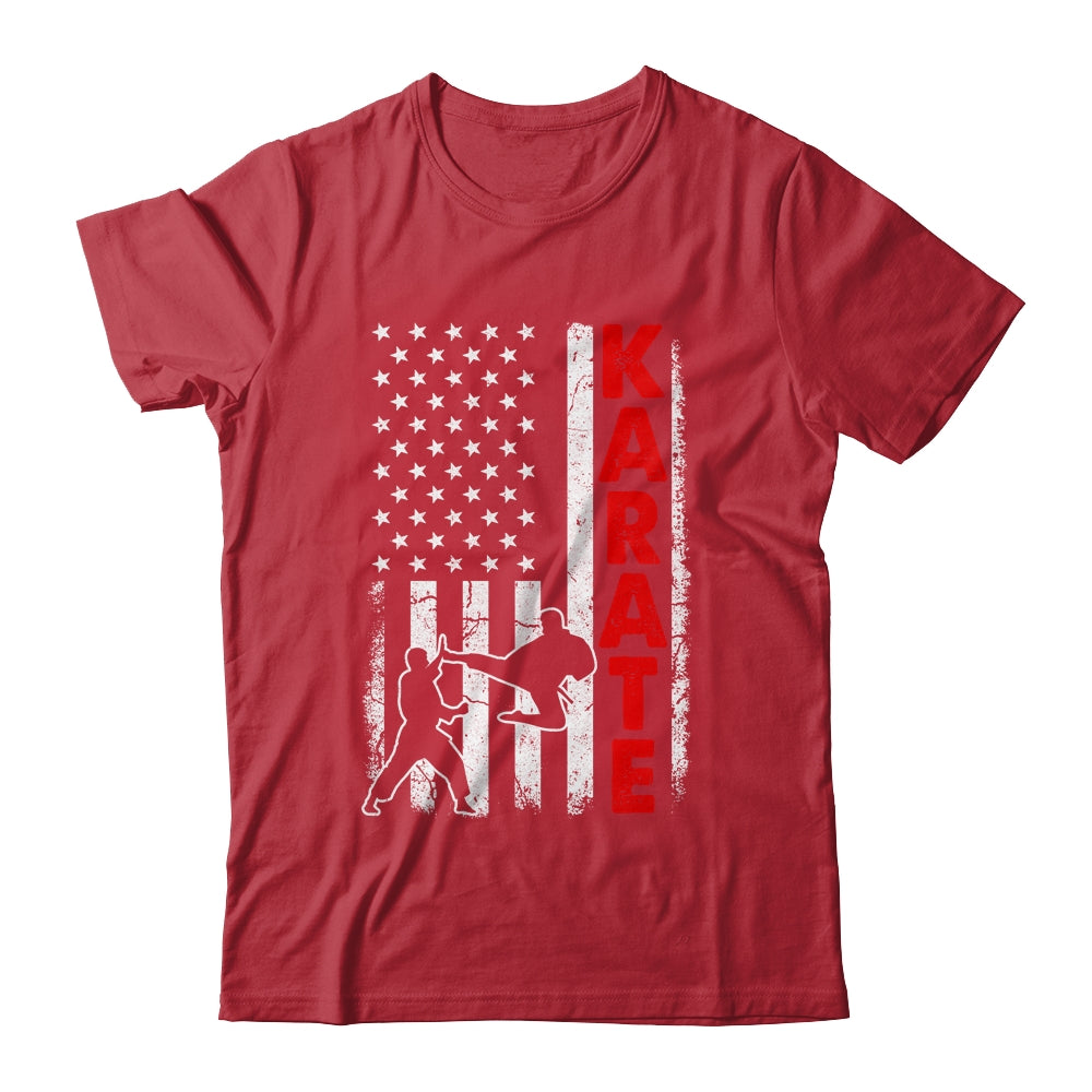 Funny American Flag Karate Art For Men Women Karate Lover Shirt & Hoodie | teecentury