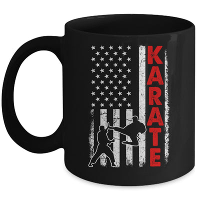 Funny American Flag Karate Art For Men Women Karate Lover Mug | teecentury